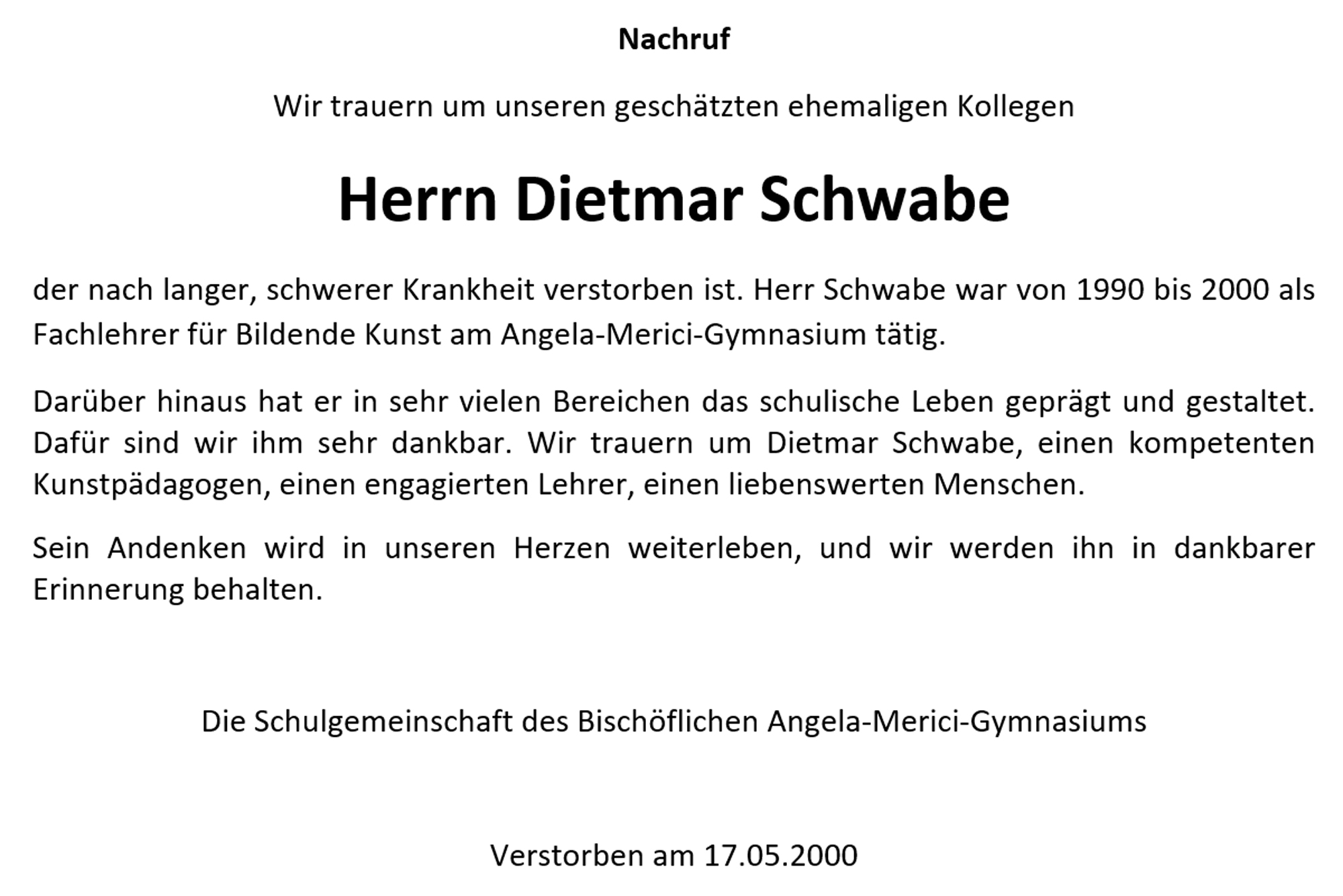 Dietmar Schwabe